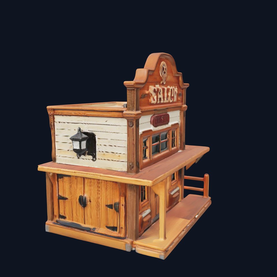 Western Saloon Building D Model Pack viewer poster