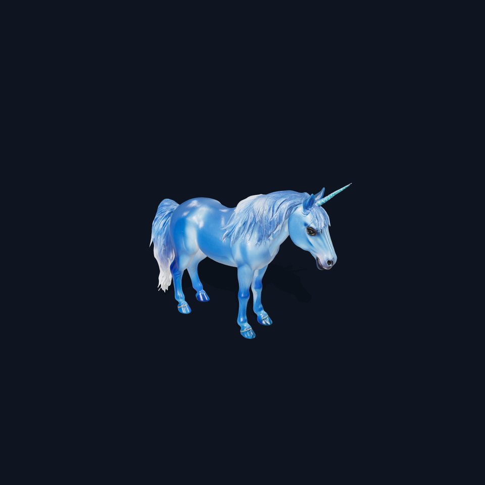 Mystical Blue Unicorn Model Pack for Fantasy Worlds viewer poster
