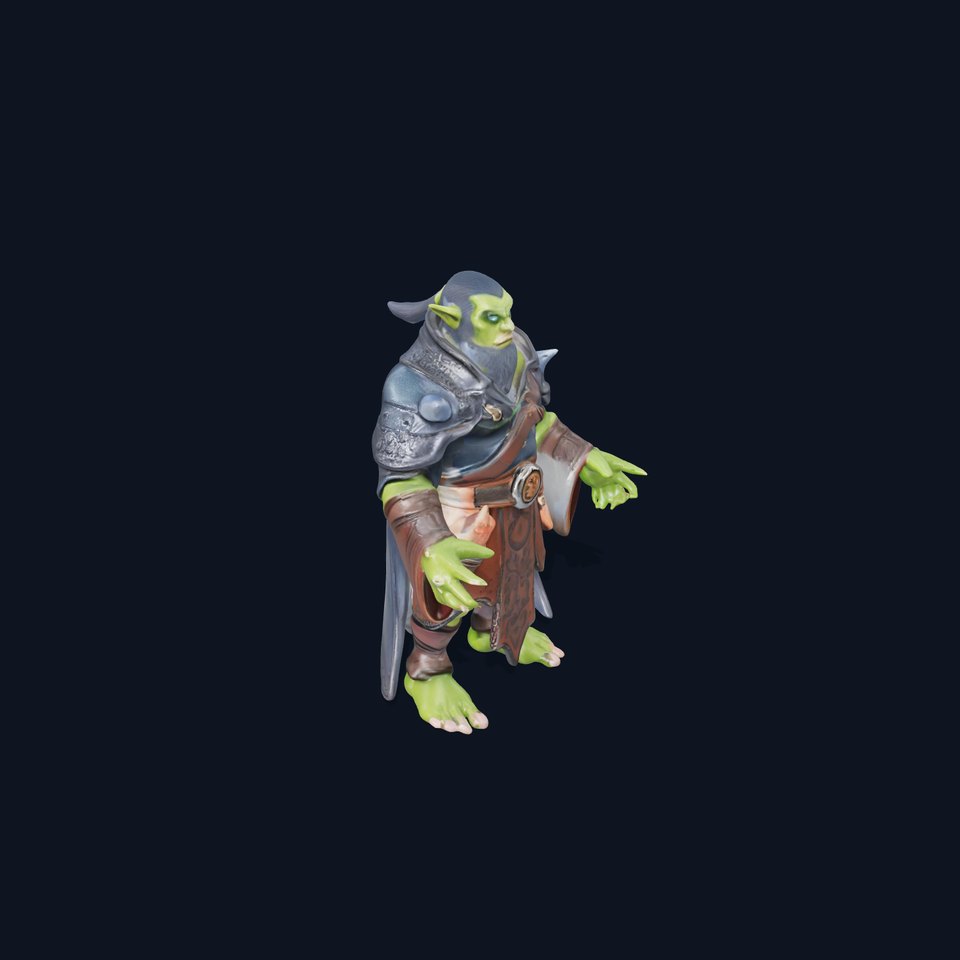 Elder Orc Warrior Character Model  Rigged and Animated viewer poster