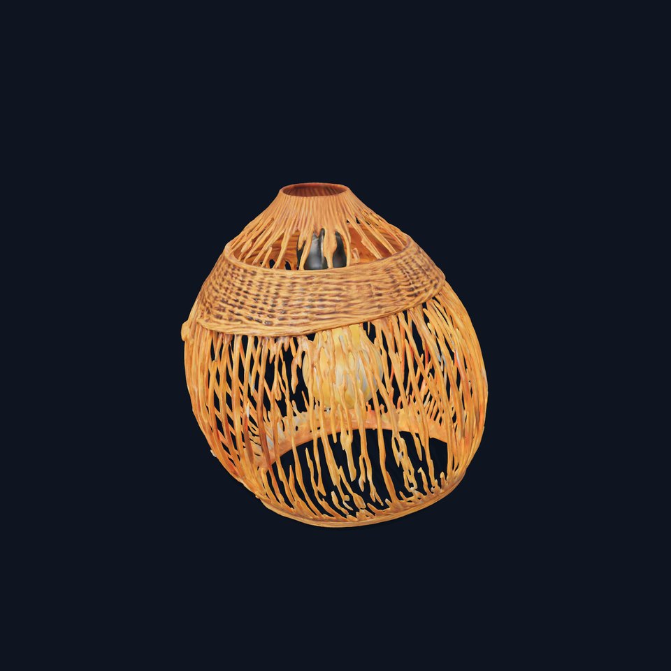 Wicker Basket Pendant Light Model Pack for Interiors viewer poster