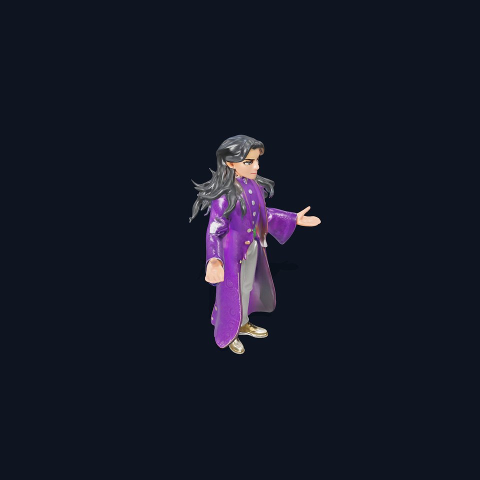 Enchanted Sorcerer Rigged and Animated D Character Model viewer poster