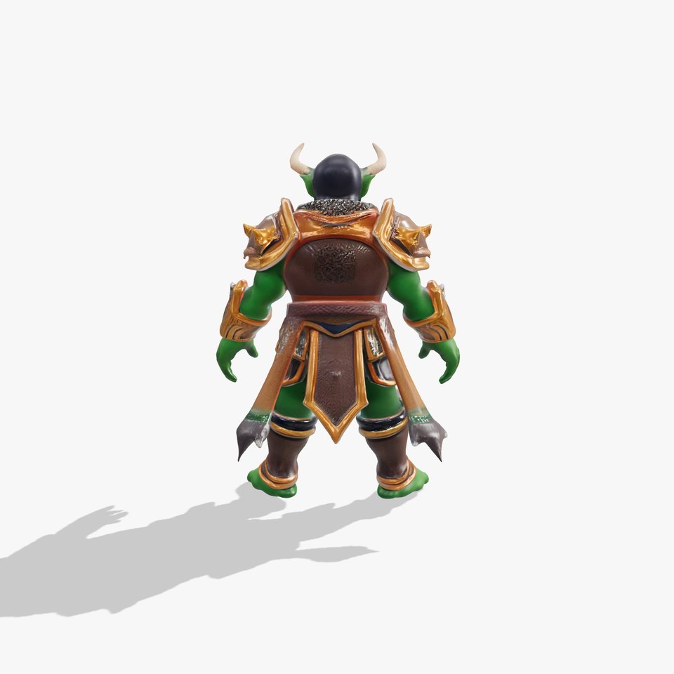 Orc Warlord Rigged and Animated D Character Model viewer poster