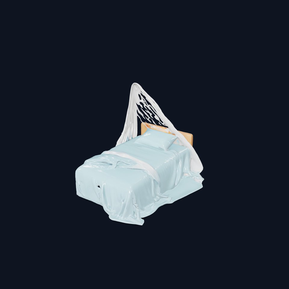 Elegant Canopy Bed model pack with Draped Fabric