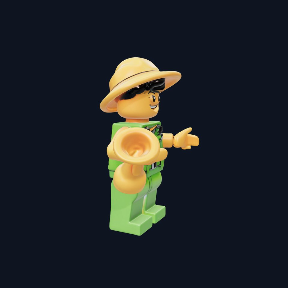 Toy Farmer Character Model Rigged and Animated with Accessories viewer poster