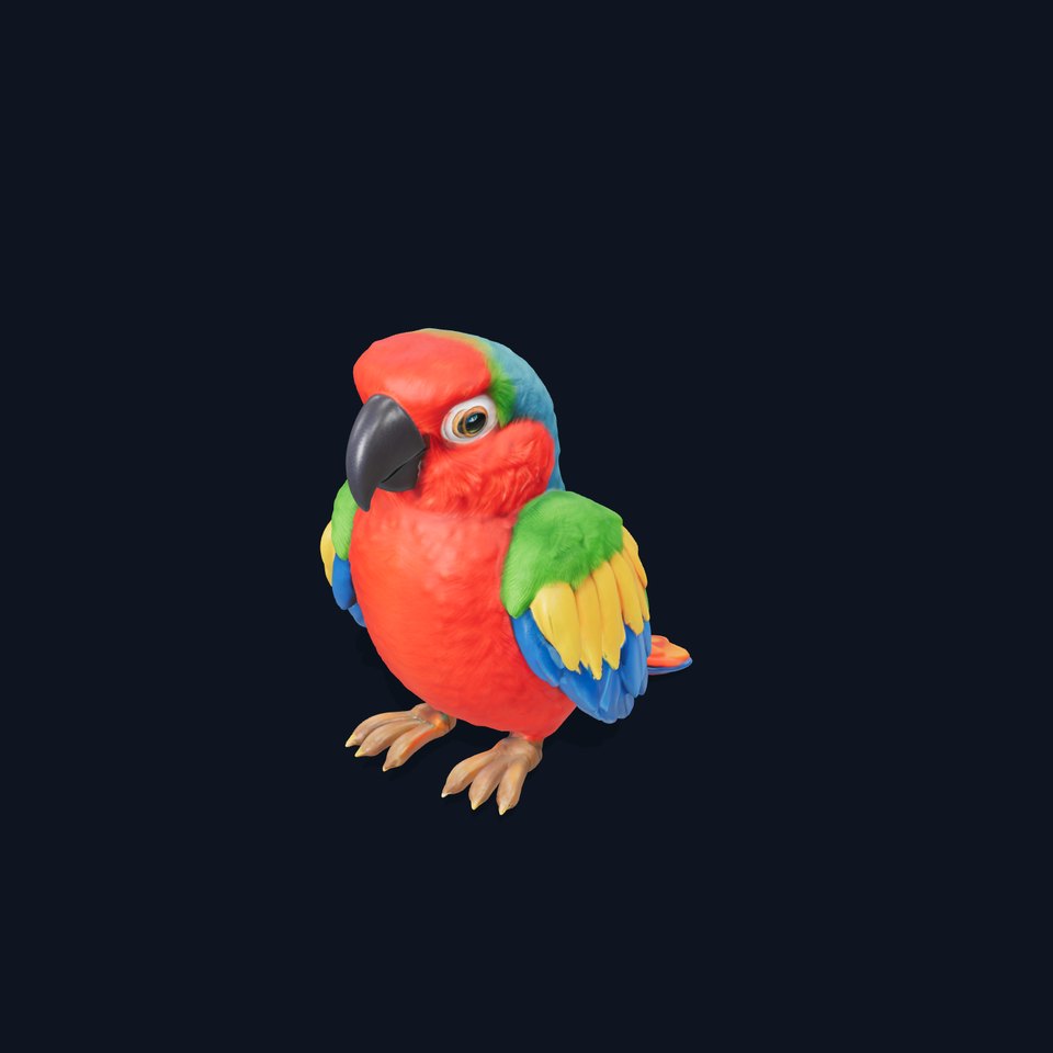 Colorful Parrot D Model Pack for Animation and Games viewer poster