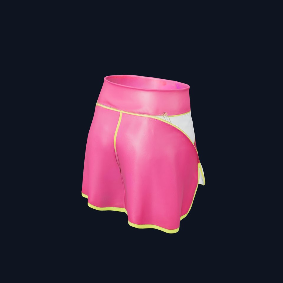 Colorful Athletic Skirt D model pack viewer poster