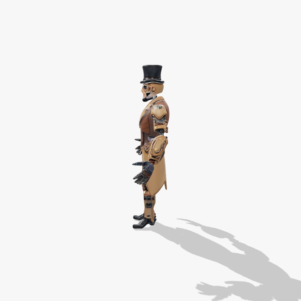 Steampunk Gentleman Robot Rigged and Animated viewer poster