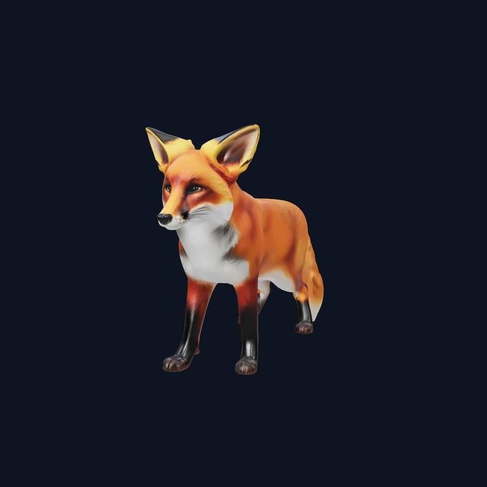 Fox Model Pack  Realistic D Animal Model viewer poster