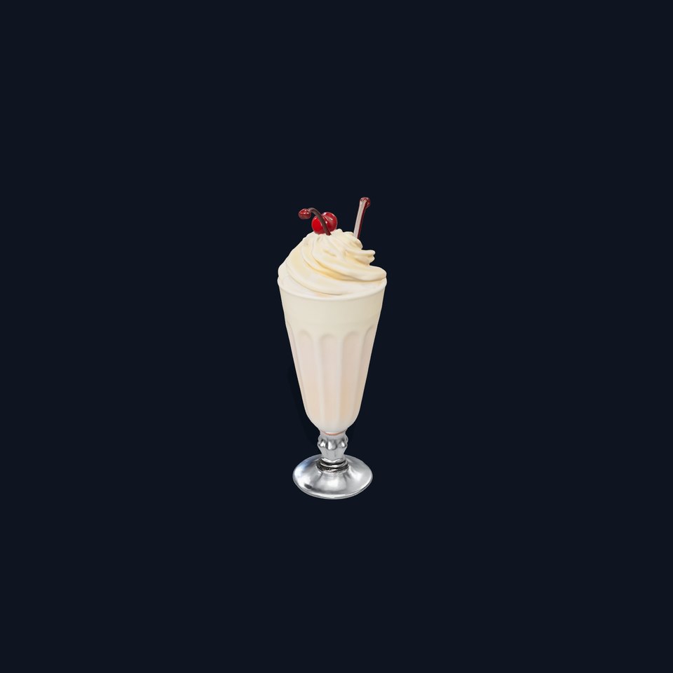 Milkshake with Cherry Glass model pack viewer poster