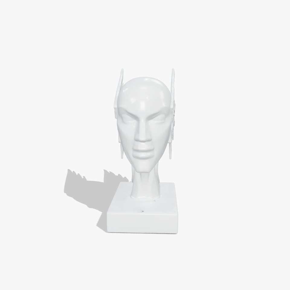 Winged Sculpture Head model pack for creative projects viewer poster