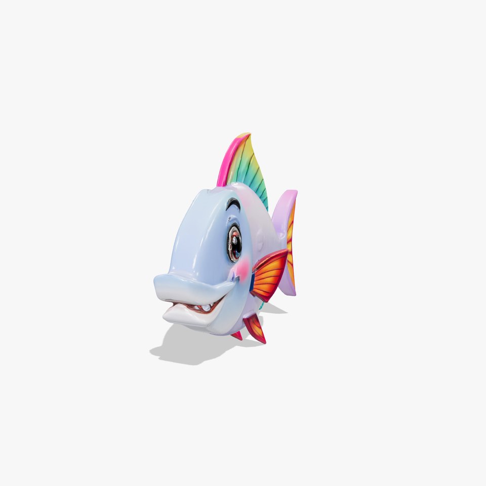 Colorful Cartoon Fish Model Pack with Animations