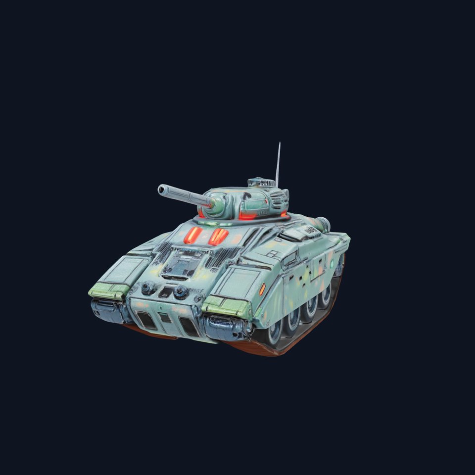 Futuristic Combat Tank Model Pack viewer poster