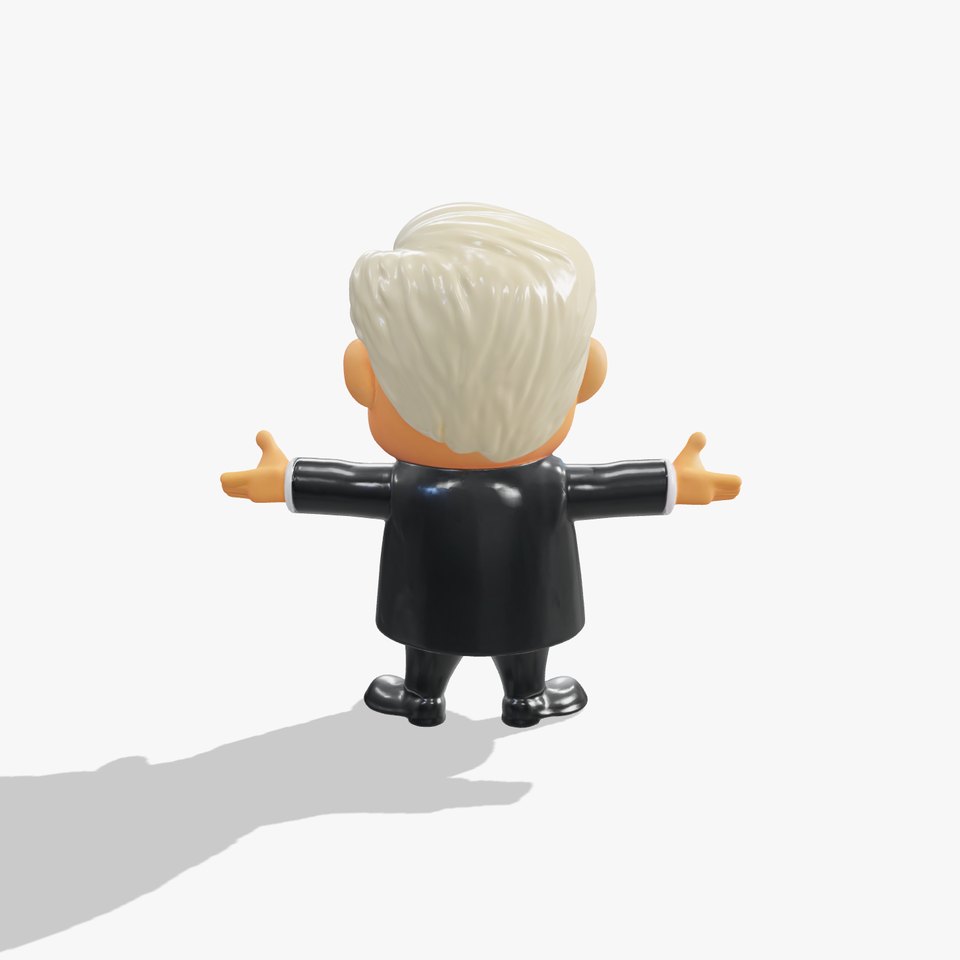 Cartoon Elderly Gentleman in Tuxedo Rigged and Animated viewer poster