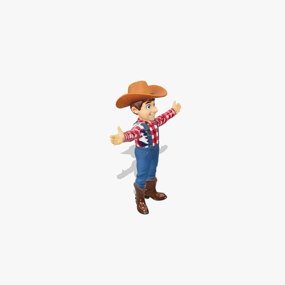Cowboy Character Rigged and Animated D Model viewer poster