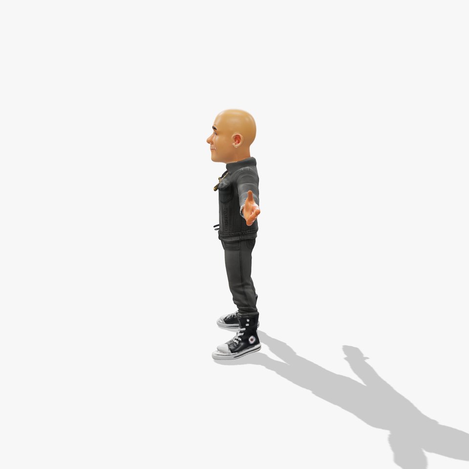 Bald Urban Character with Casual Attire  Rigged and Animated viewer poster