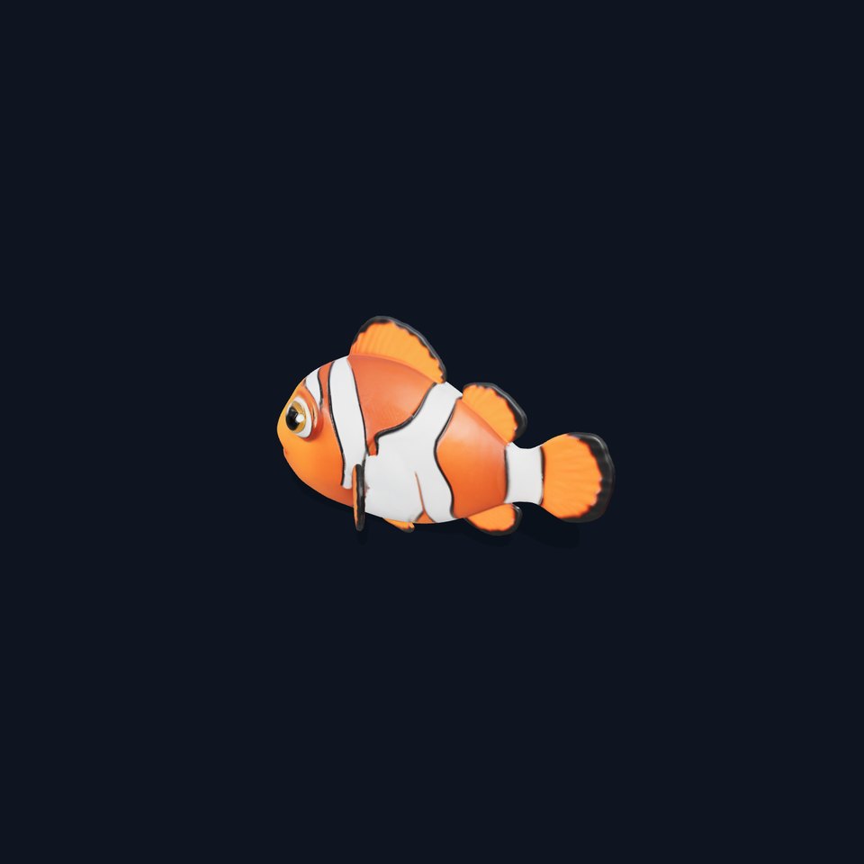Clownfish Character D Model Pack viewer poster