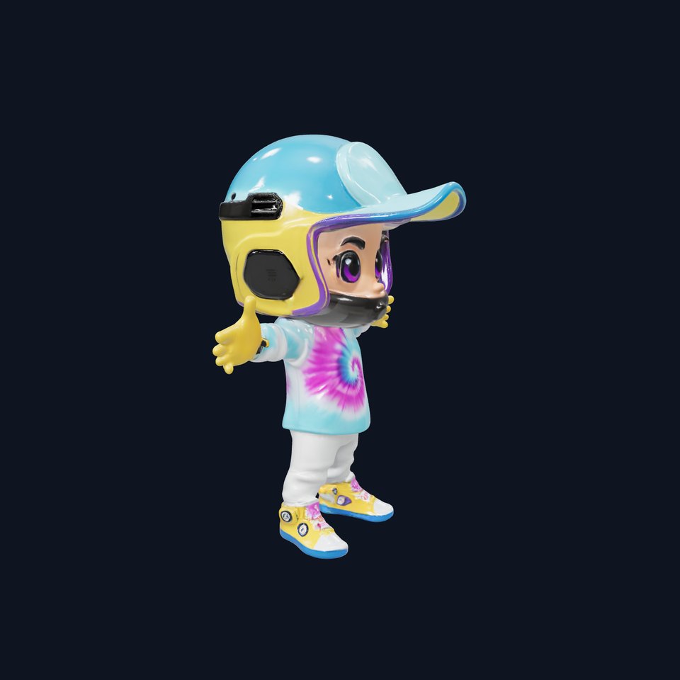 Cartoon Hero Character Model Rigged and Animated viewer poster