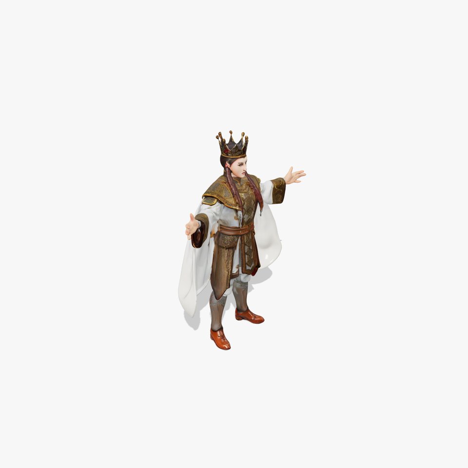 Regal Warrior Queen Character Model  Rigged and Animated viewer poster