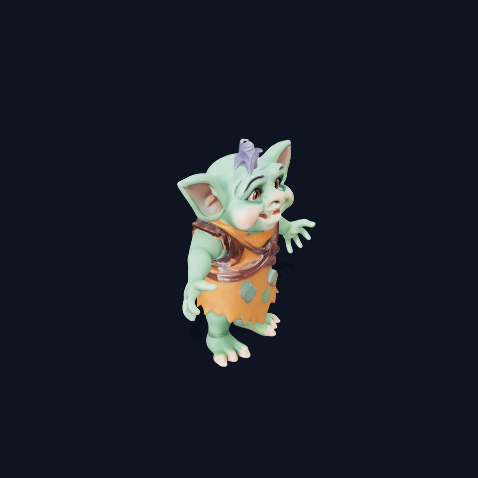 Goblin Character Model  Rigged and Animated for Game Design viewer poster