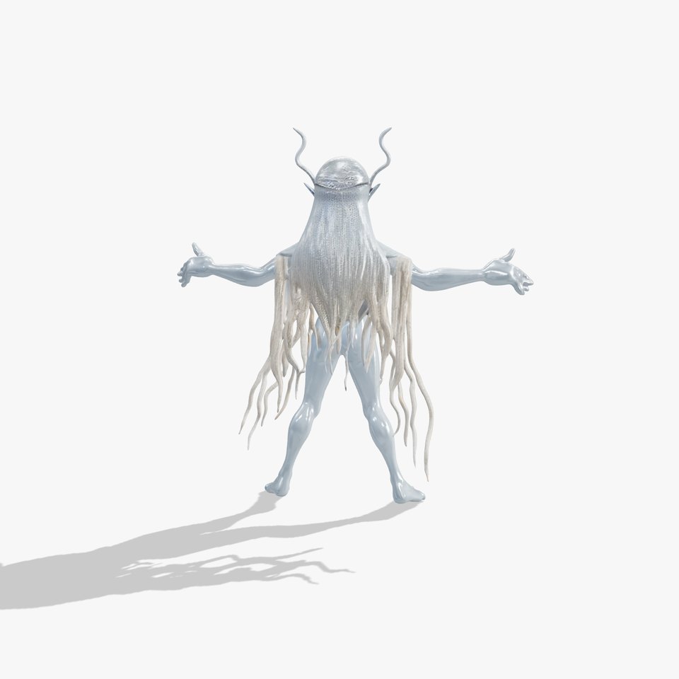 Mystical Elf with Antlers Rigged and Animated viewer poster