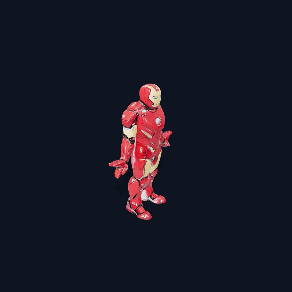 Armored Superhero Rigged and Animated D Model viewer poster