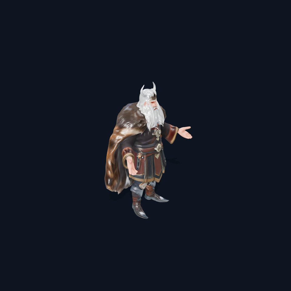 Nordic King Character Model Rigged and Animated viewer poster