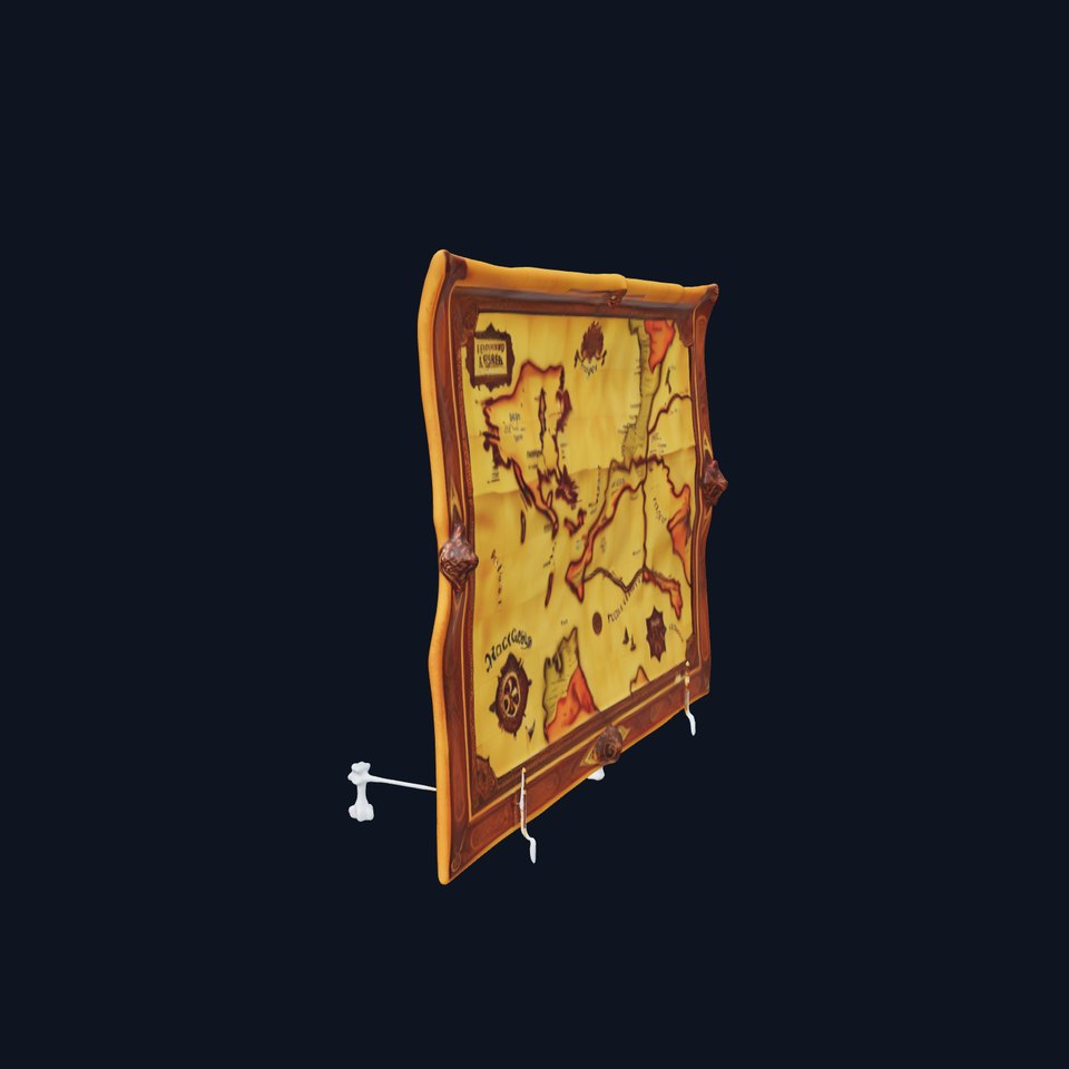 Antique Nautical Map Model Pack for Historical Projects and Games viewer poster