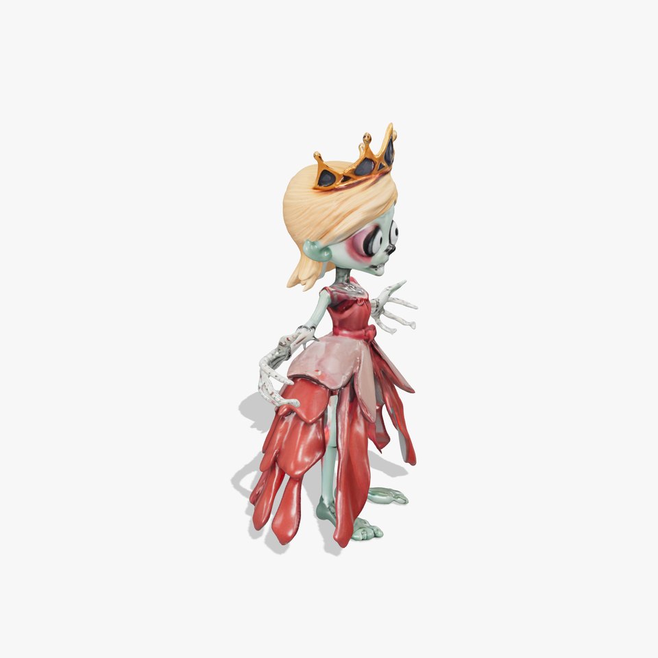 Zombie Princess Character Model Rigged and Animated viewer poster
