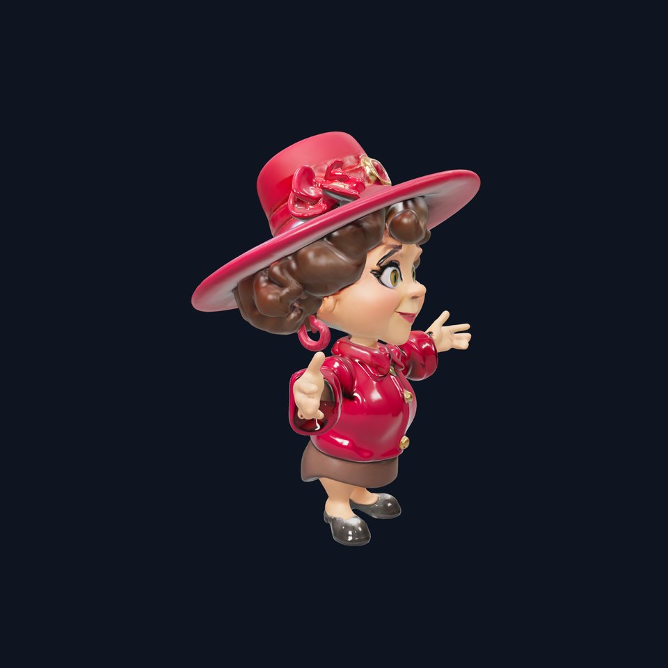 Charming Cartoon Character with Red Hat Rigged and Animated viewer poster