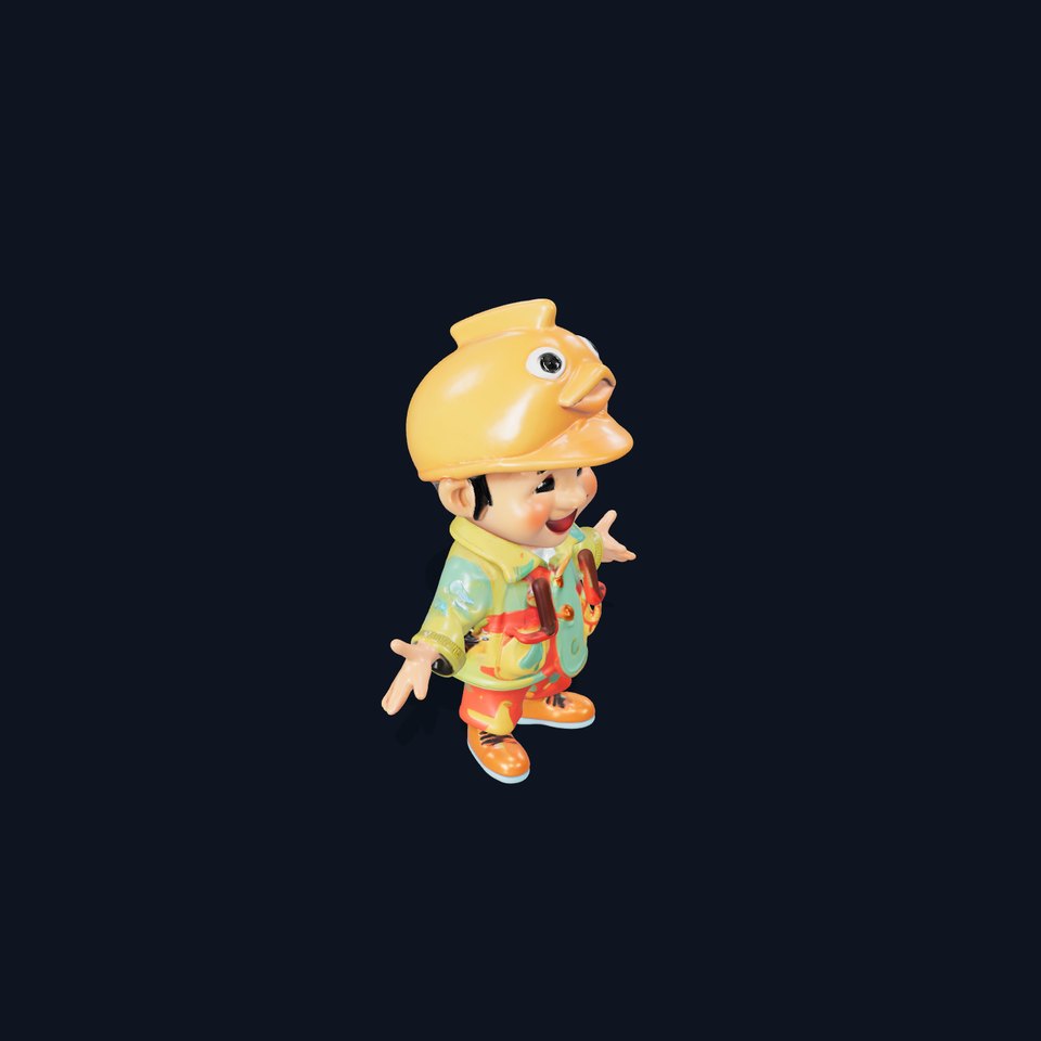 Dino Kid Character Rigged and Animated D Model for Games viewer poster