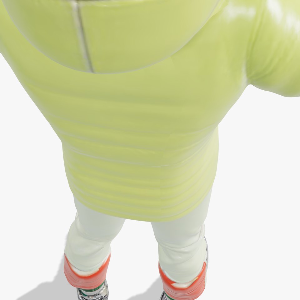 Ski Athlete Character Rigged and Animated D Model viewer poster