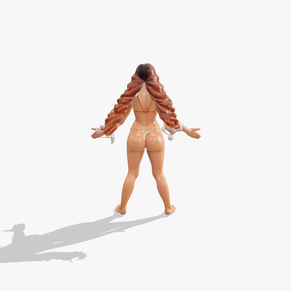 Elegant Beach Character Rigged and Animated for D Projects viewer poster