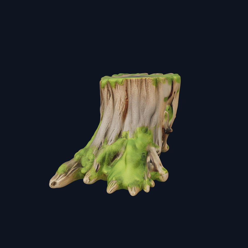 Tree Stump with Moss Model Pack viewer poster