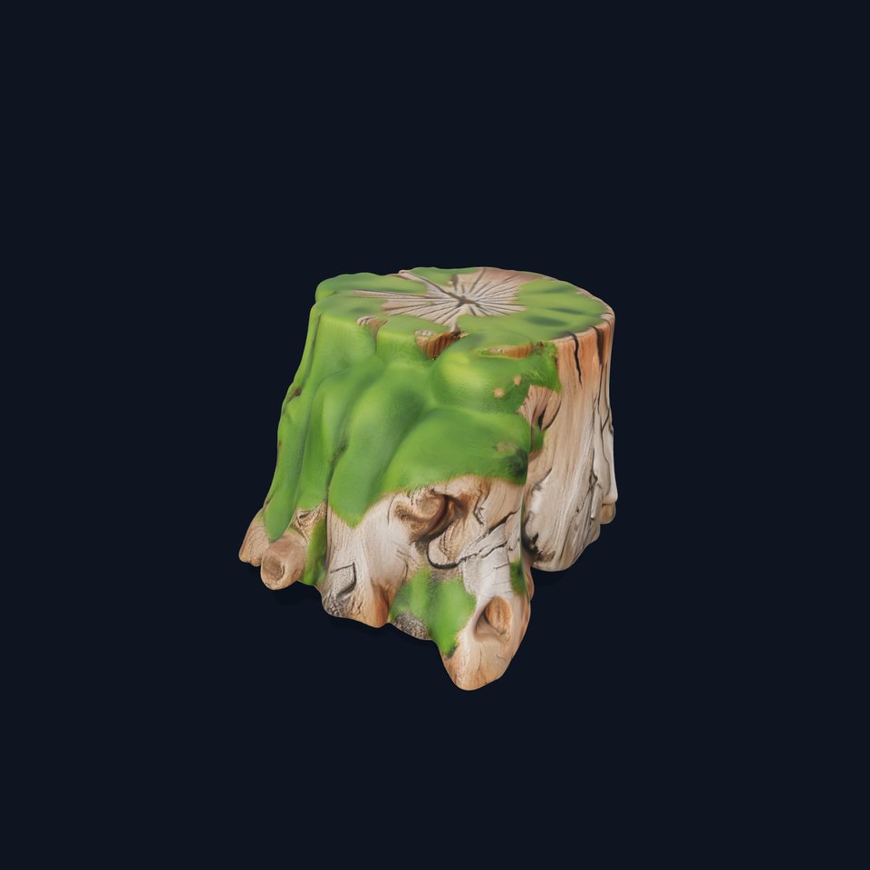Mossy Tree Stump Model Pack for Natural Environments viewer poster