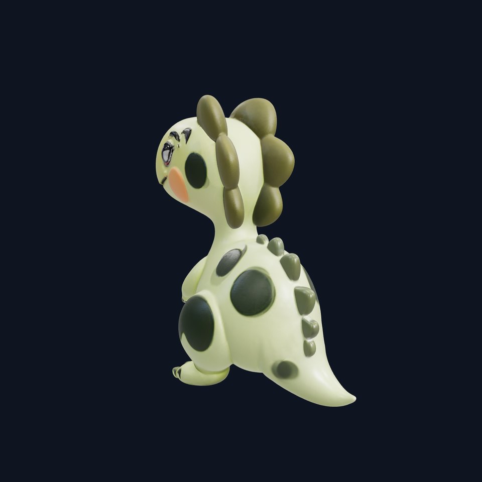 Cute Dinosaur Character D Model Pack viewer poster