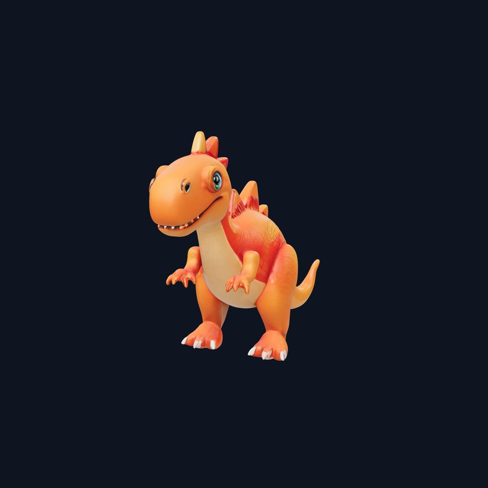 Orange Dinosaur Character Model Pack for Animation and Games viewer poster
