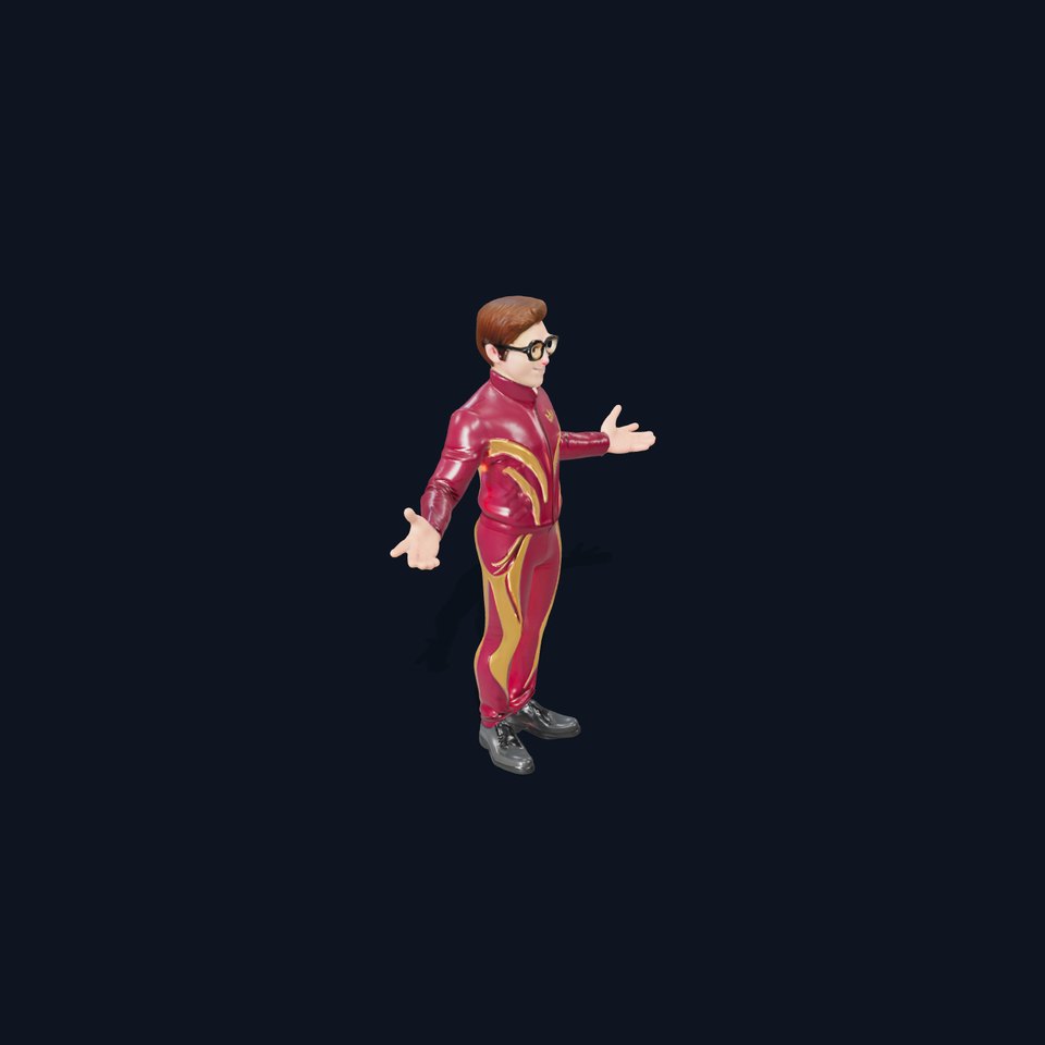 Stylish Male Character Rigged and Animated in Tracksuit viewer poster
