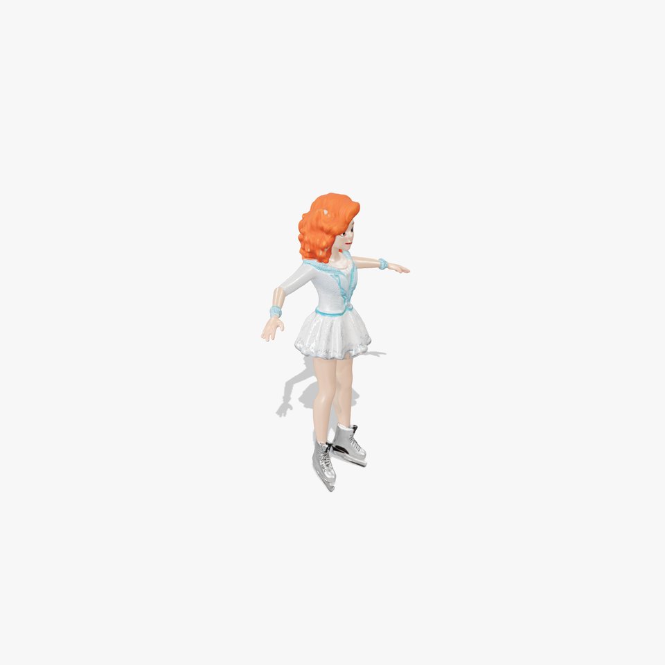 D Figure Skater Character Model Rigged and Animated viewer poster