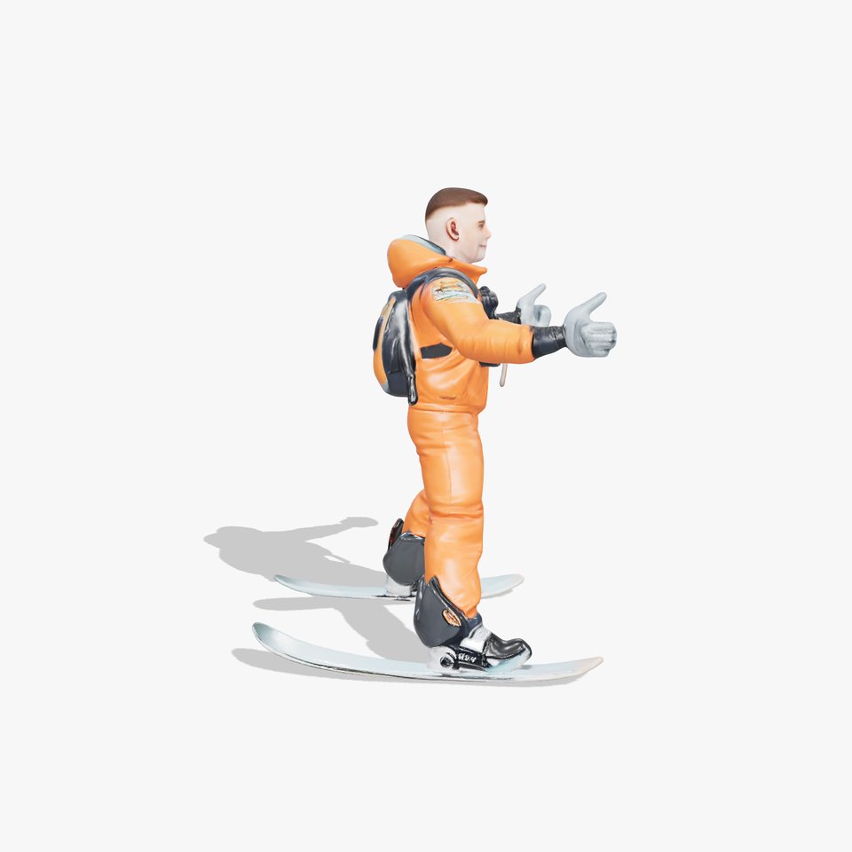 Dynamic Orange Snowboarder Character Rigged and Animated viewer poster