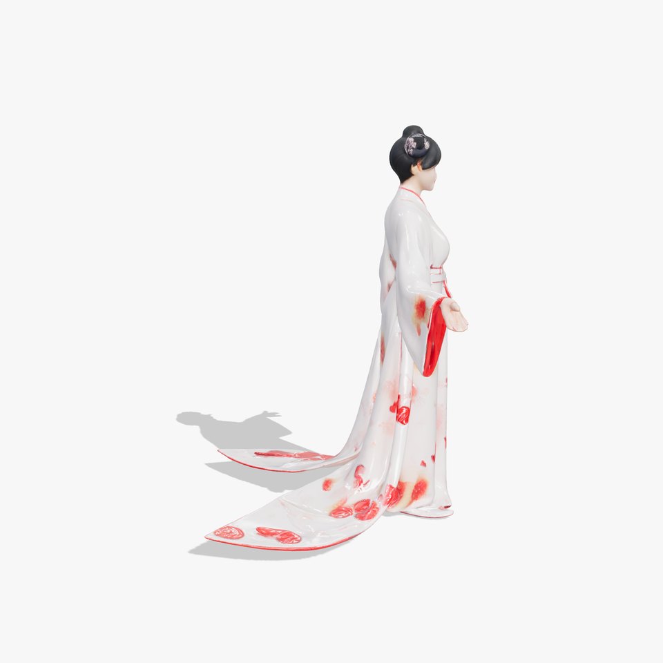 Elegant Geisha D Character Model  Rigged and Animated viewer poster