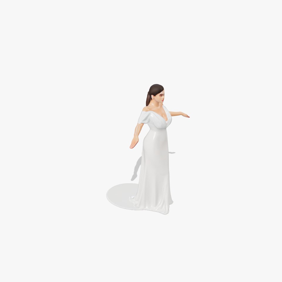 Elegant Evening Gown Character  Rigged and Animated viewer poster