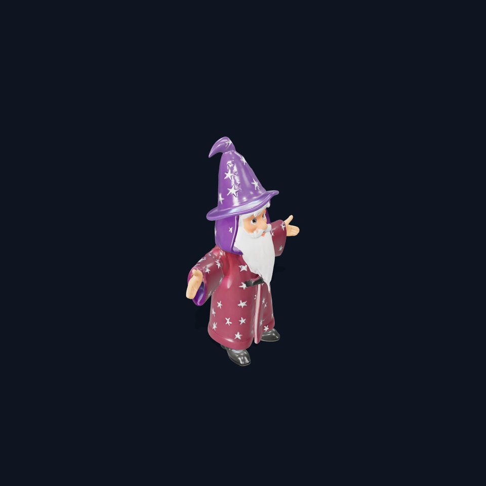 Enchanted Wizard Rigged and Animated D Character Model viewer poster