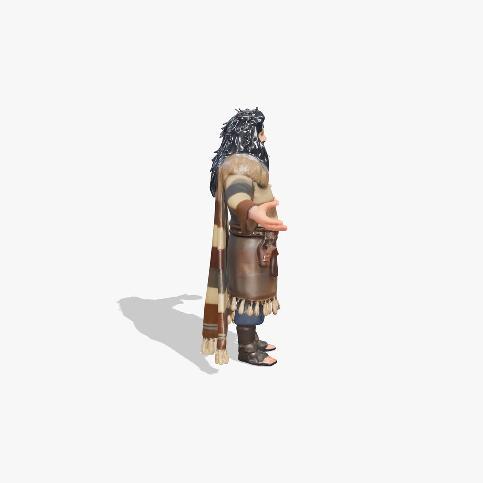 Nomadic Warrior Rigged and Animated D Character Model viewer poster