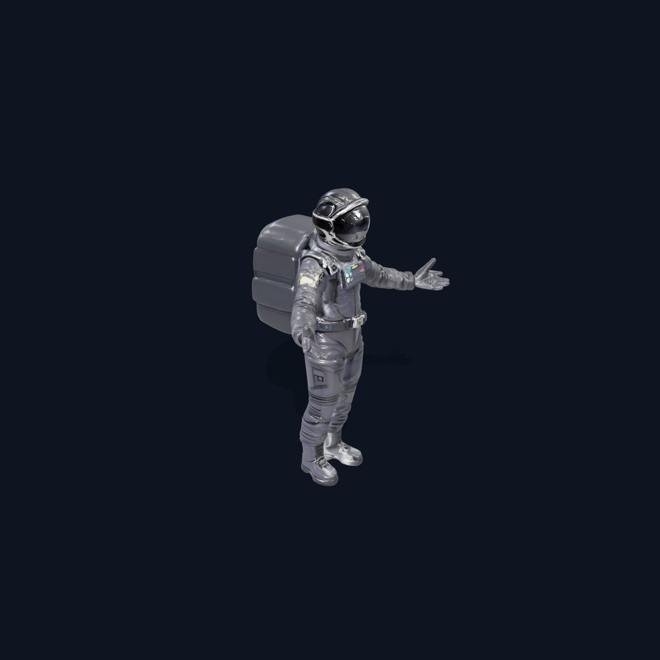 Futuristic Space Explorer Rigged and Animated viewer poster