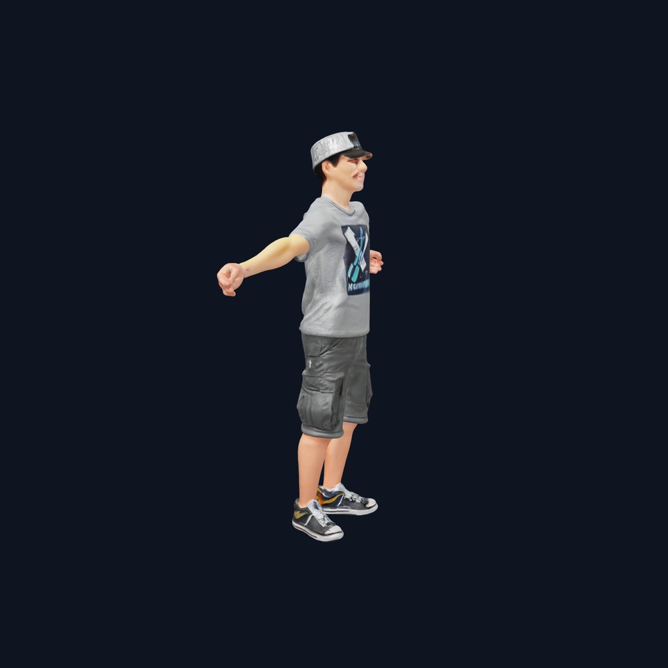 Casual Teen Boy in Cap Rigged and Animated D Character Model viewer poster