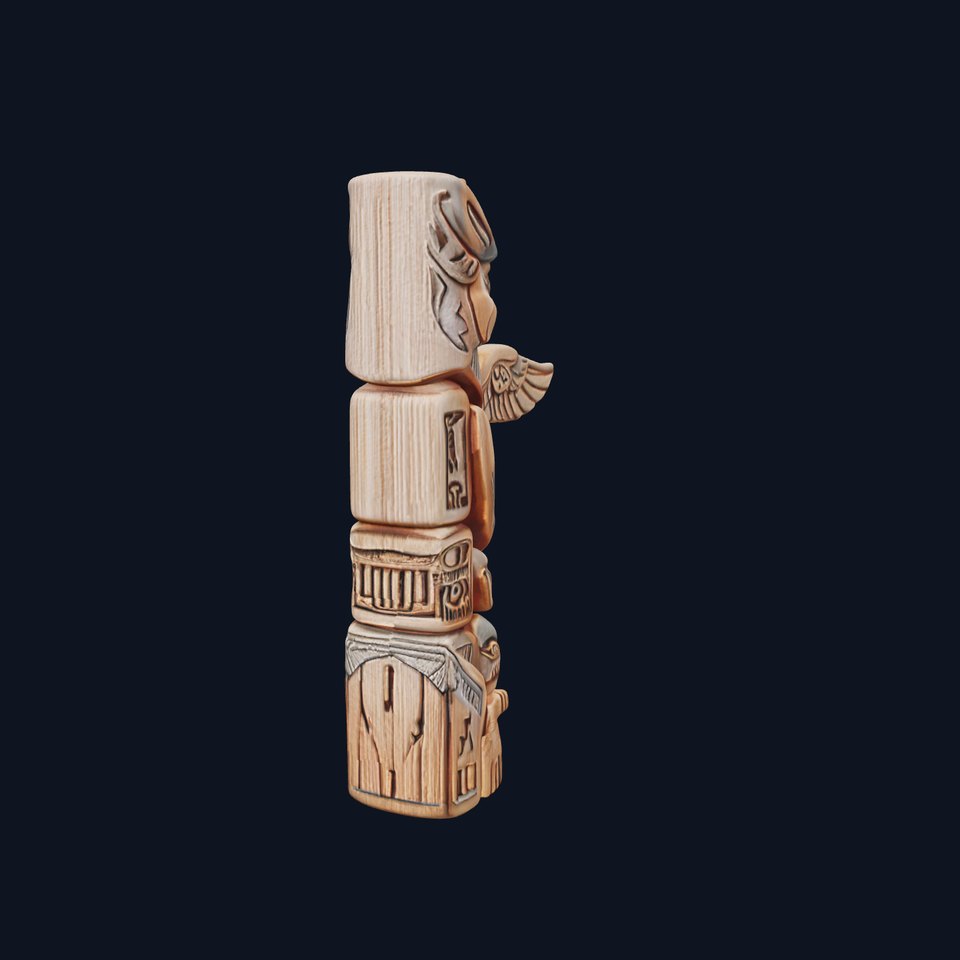 Totem Pole Model Pack with Wooden Texture viewer poster