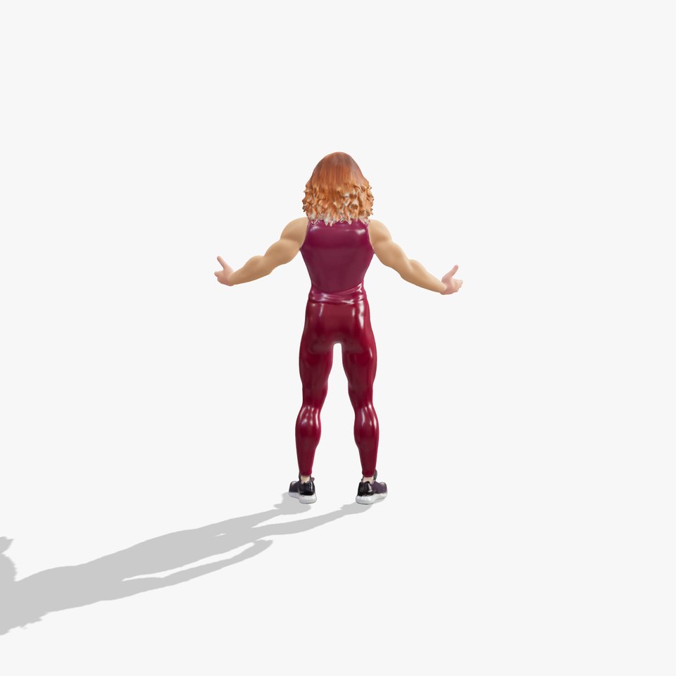 Athletic Female Rigged and Animated Character Model viewer poster