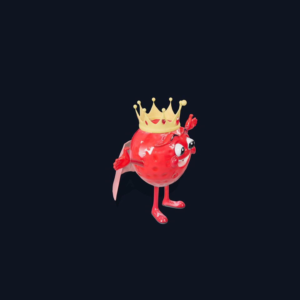 Berry King Character Model  Rigged and Animated viewer poster