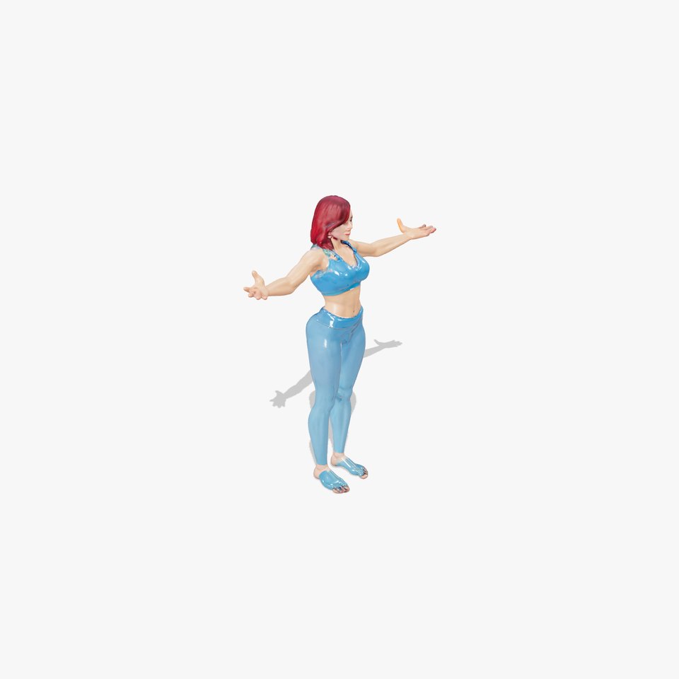 Fitness Enthusiast D Character Model  Rigged and Animated viewer poster