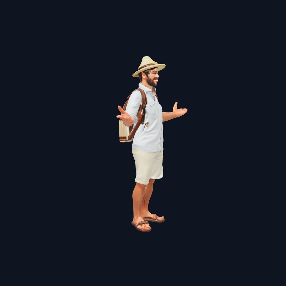 Casual Explorer Character Model Rigged and Animated viewer poster